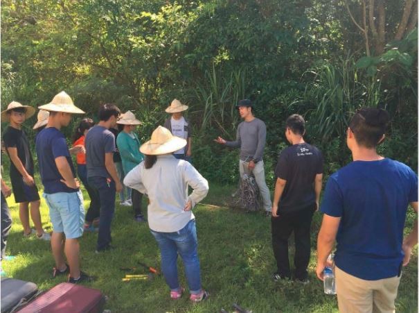 Prof. Yu Zhang conducts a field course on ground resistance with his NCU team (below). 